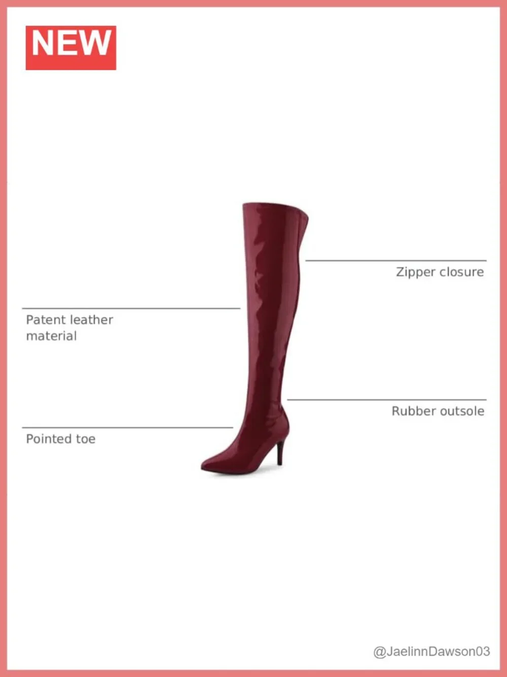 Over Knee High Patent Leather Stiletto Heel Boots Pointed Toe Zip
